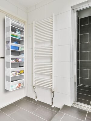 THEORY 1 PC Heavy Duty Over the Door Organizer 55x14x6.7, 6 Large Front & 12 Side Pockets