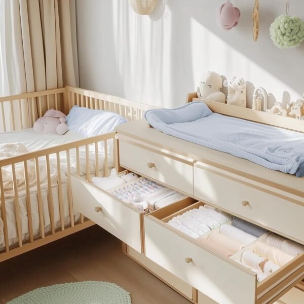 Baby Clothes Drawer Organizer Set (10 pcs) – Keeps Diapers, Onesies & Socks Neat in Nursery or Bedroom Drawers