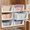 5 Pack Stackable Closet Storage Baske