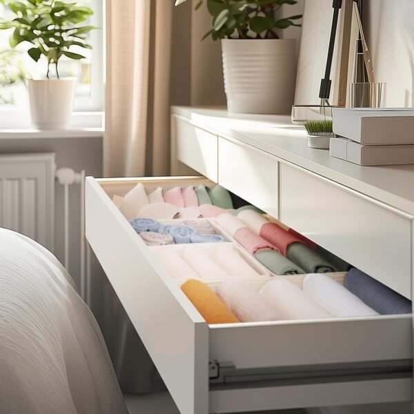 Baby Clothes Drawer Organizer Set (10 pcs) – Keeps Diapers, Onesies & Socks Neat in Nursery or Bedroom Drawers