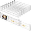 Expandable Drawer Dividers – 12.6” to 22.8” Adjustable Kitchen Drawer Organizers for Utensils, Cutlery, Spoons & Cooking Tools