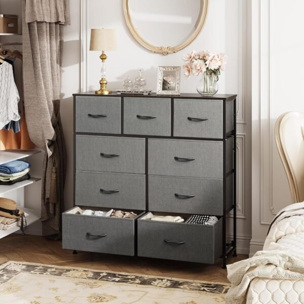 91KjaRpAwML._AC_SL1500_.jpg 9-Drawer Fabric Dresser Tower – Elegant Bedroom Storage with Modern Design