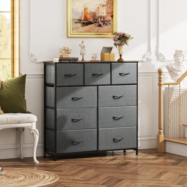 91V9t4nMzHL._AC_SL1500_.jpg 9-Drawer Fabric Dresser Tower – Elegant Bedroom Storage with Modern Design